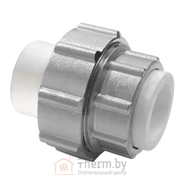 Детальное изображение Муфта разъёмная ПП 20 мм белая VALFEX в интернет-магазине THERM.BY