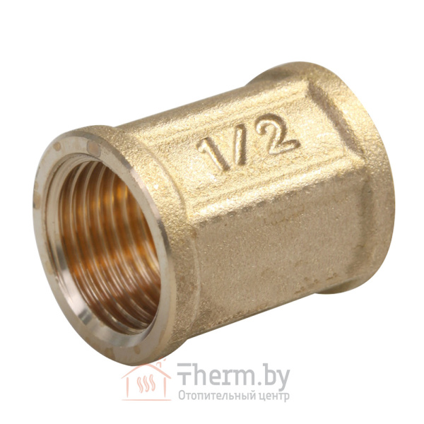 Детальное изображение Муфта латунная ВР 1/2" Цветлит арт. ZW50044 в интернет-магазине THERM.BY