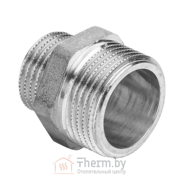 Детальное изображение Ниппель переходной латунный 1/2" х 3/4" General Fittings (покрытие хром/никель) арт. 260003С050400H в интернет-магазине THERM.BY