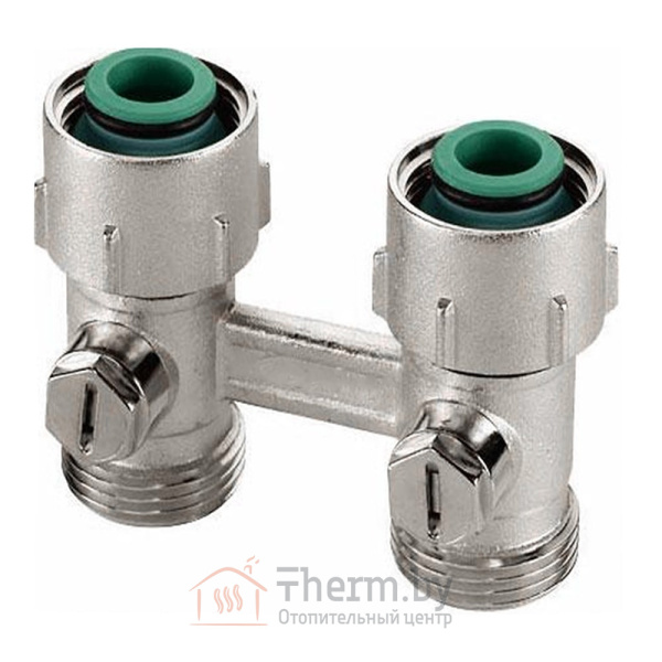 Детальное изображение Арматура для двухтрубной системы прямой 3/4"НР x 3/4"ВР, Kermi арт. ZV01050001 в интернет-магазине THERM.BY