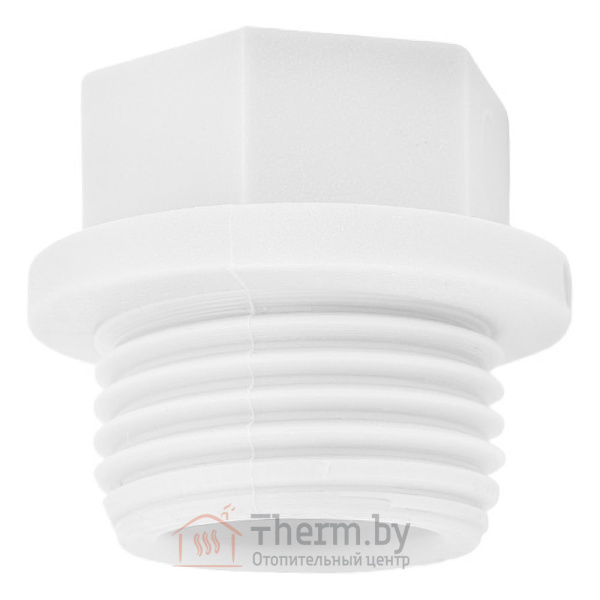 Детальное изображение Заглушка резьбовая ПП (полипропиленовая) 25 х 3/4" НР белая VALFEX в интернет-магазине THERM.BY