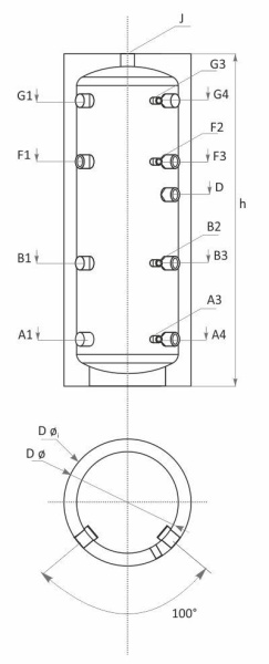 Детальное изображение Буферная емкость Sunsystem PS 200 в интернет-магазине THERM.BY