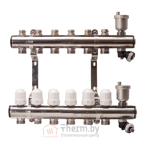 Детальное изображение Гребенка для радиаторного отопления APE на 6 выходов в интернет-магазине THERM.BY