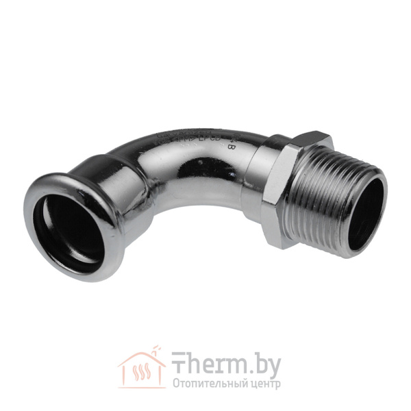 Детальное изображение Пресс угол 54 х 2" наружная резьба KAN-therm Steel оцинкованная сталь длинный арт. 1509070009 в интернет-магазине THERM.BY