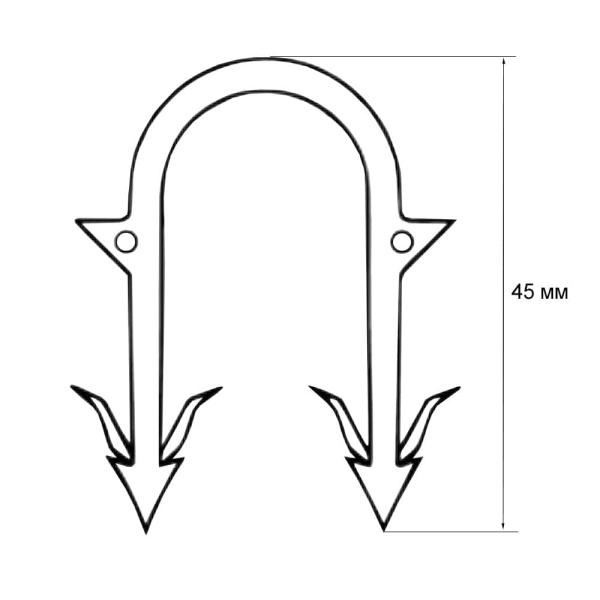 Детальное изображение Скоба под такер для крепления трубы теплого пола 45 мм РБ (с металлическим соединением кассеты) в интернет-магазине THERM.BY