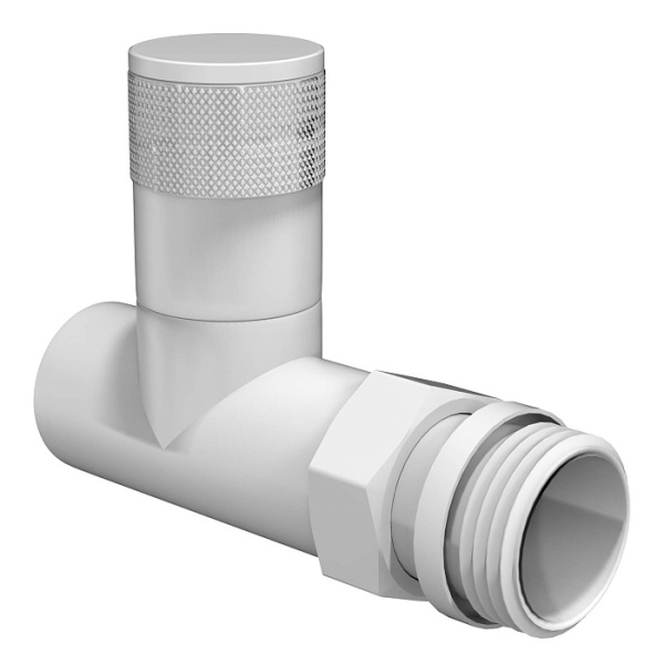 Детальное изображение Набор дизайн-вентилей Royal Thermo PIANO, прямой (белый) 1/2" в интернет-магазине THERM.BY