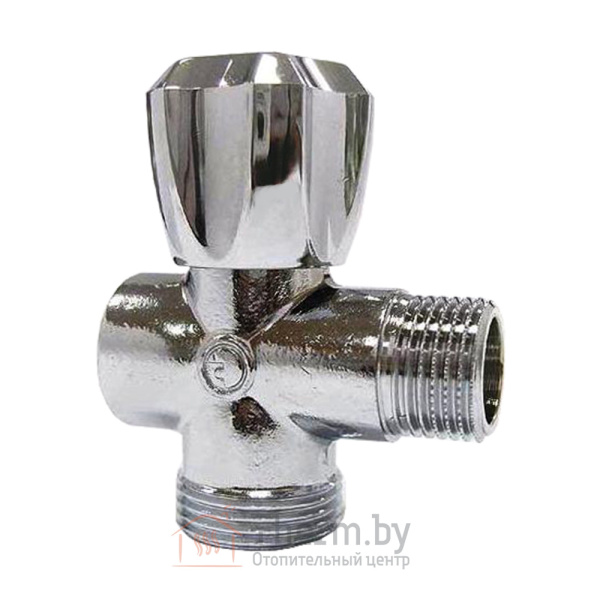 Детальное изображение Кран трехпроходной вентельный 1/2" x 1/2" x 3/4" Fornara арт. 125D-E-СGСO в интернет-магазине THERM.BY