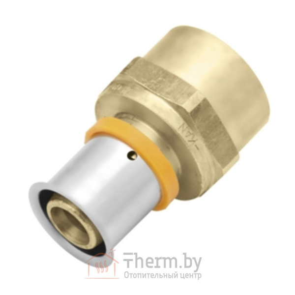 Детальное изображение Пресс муфта латунная 25 х 2.5 х 1" внутренняя резьба KAN-therm арт. 1009044005 в интернет-магазине THERM.BY