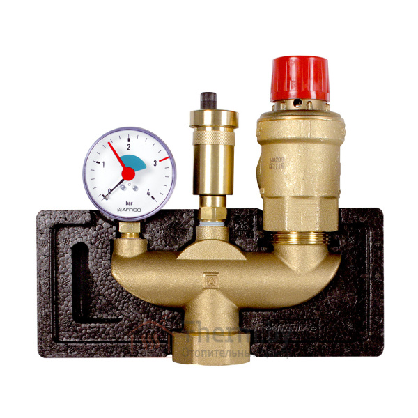 Детальное изображение Группа безопасности для котла KSG magnum с изоляцией 200 кВт 3.0 bar 1"ВР Afriso арт. 77 627 в интернет-магазине THERM.BY
