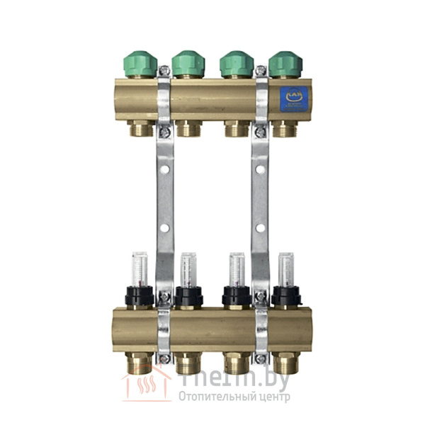 Детальное изображение Коллектор для теплого пола на 7 контуров KAN-therm серия 75А арт. 1346157016 в интернет-магазине THERM.BY