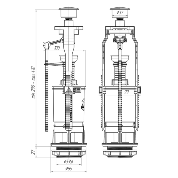 Детальное изображение WC7030 / Арматура спускная эконом, Ани Пласт в интернет-магазине THERM.BY