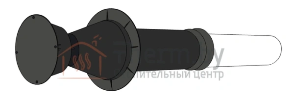 Детальное изображение Комплект коаксиальный Ø60/100 - 1000 мм для прохода через крышу (черный оголовок). Ariston PP 3318847 в интернет-магазине THERM.BY