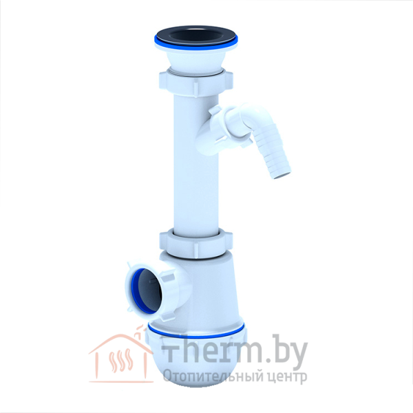 Детальное изображение A1000 / Сифон для мойки Ани Грот 1.1/2"х40 с выходом для стиральной машины, Ани Пласт в интернет-магазине THERM.BY