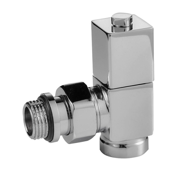 Детальное изображение Набор дизайн-вентилей Royal Thermo CUBE, угловой (хром) 1/2" в интернет-магазине THERM.BY