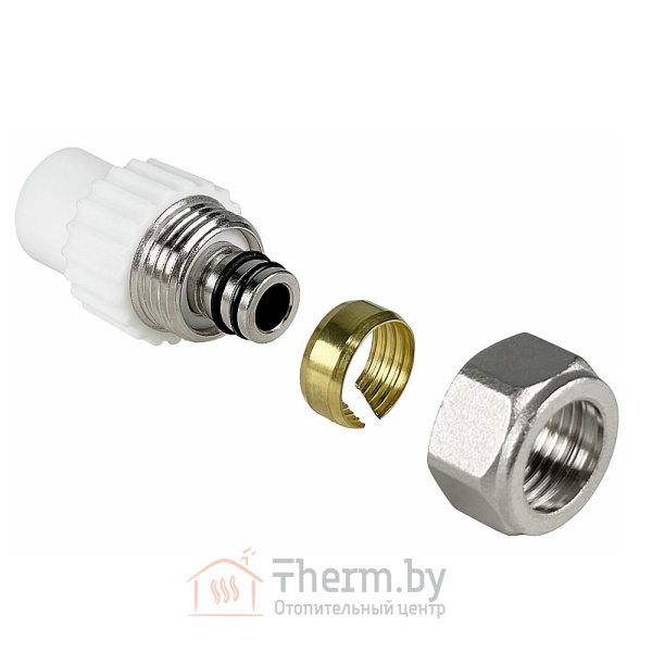 Детальное изображение Ниппель для соединения PPR-PE-AL-PE труб 20 х 16 мм белый VALFEX в интернет-магазине THERM.BY