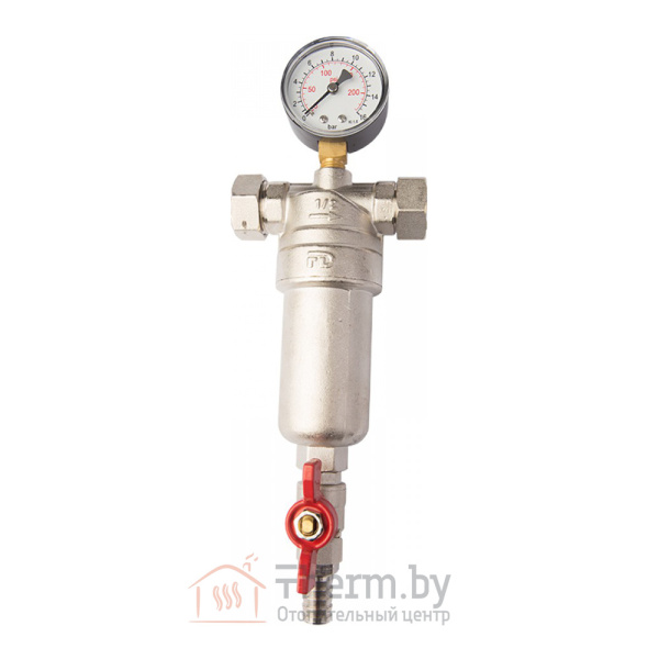 Детальное изображение Фильтр тонкой очистки с манометром и краном 1" SMART арт. 3120N0010 в интернет-магазине THERM.BY