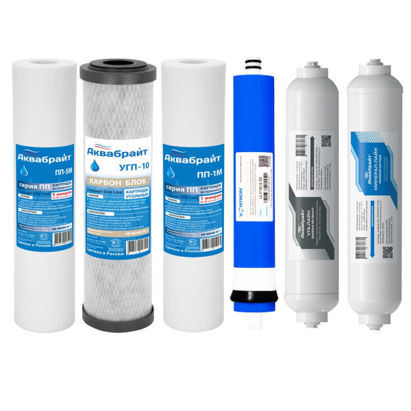 Детальное изображение Система очистки воды с обратным осмосом и минерализатором Аквабрайт АБФ-ОСМО-6 в интернет-магазине THERM.BY