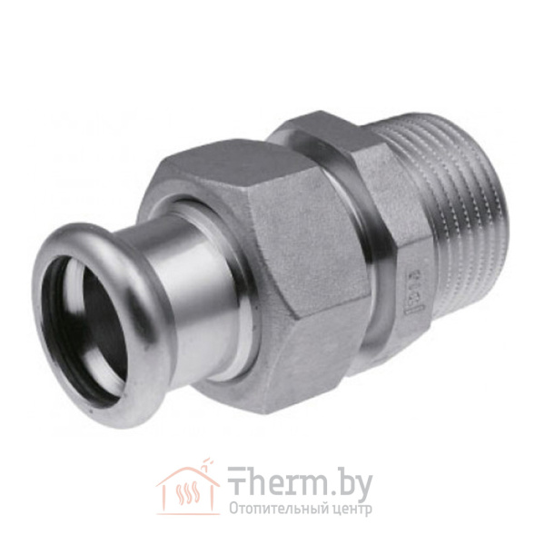 Детальное изображение Пресс ниппель разъемный 22 х 3/4" наружная резьба KAN-therm Inoх нержавеющая сталь арт. 1609272013 в интернет-магазине THERM.BY