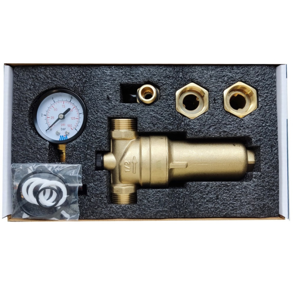 Детальное изображение Фильтр тонкой очистки с манометром 1/2" HР для горячей воды Millennium арт. Mill.FTSC.12.H в интернет-магазине THERM.BY