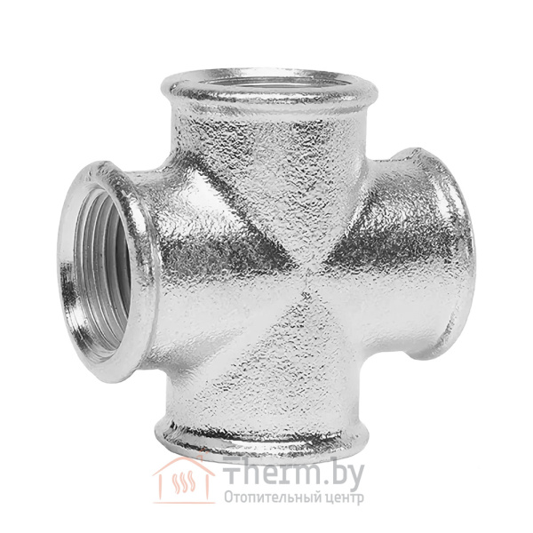 Детальное изображение Крестовина оцинкованная чугунная 1 1/4" ВР Platinum Gebo арт. 180-7V в интернет-магазине THERM.BY