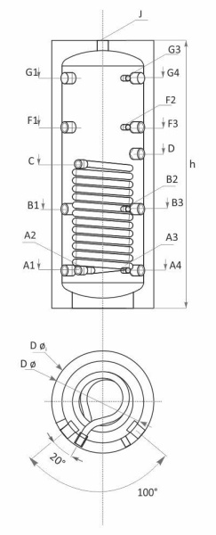 Детальное изображение Буферная емкость Sunsystem PS2 - 200 в интернет-магазине THERM.BY