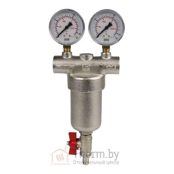 Детальное изображение Самопромывной фильтр 1" с 2-мя манометрами Itap арт. 189 в интернет-магазине THERM.BY
