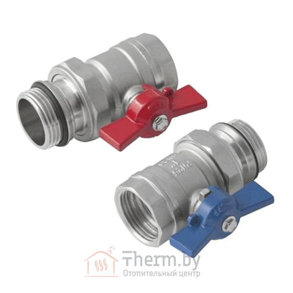 Детальное изображение Узел прямой коллекторный 1" x G1" x G1" (пара) KAN -therm арт. 1300183006 в интернет-магазине THERM.BY