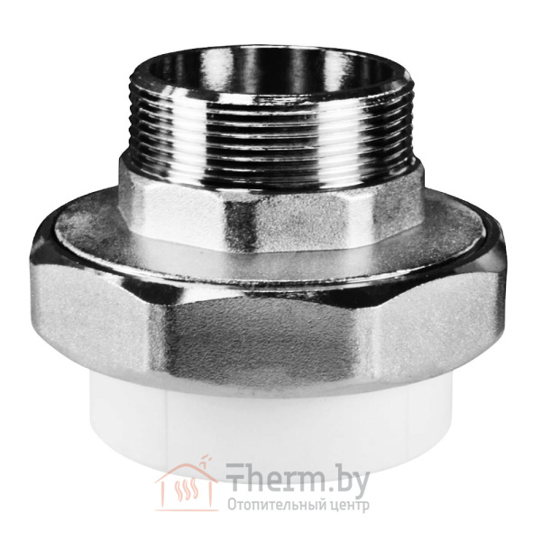 Детальное изображение Муфта разъёмная (американка) ПП 50 х 1 1/2" НР белая VALFEX в интернет-магазине THERM.BY