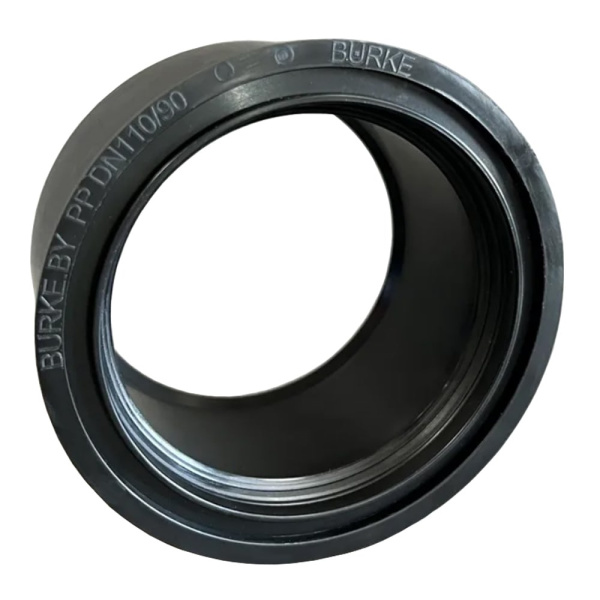 Детальное изображение Переходник суперкомпакт DN 110x90 мм Burke (чёрный) арт. 11090B в интернет-магазине THERM.BY