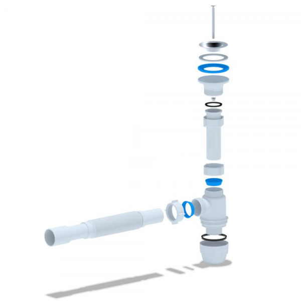 Детальное изображение BM1015 / Сифон для раковины 1 1/4" х 32 с гибкой трубой 32 х 32/40, Ани Пласт "ЮНГ" в интернет-магазине THERM.BY