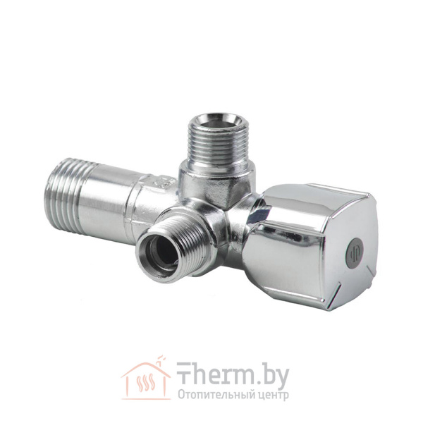 Детальное изображение Кран шаровой угловой 3-х ходовой 1/2" х 3/8" х 3/8" TWIN arco арт. CQ4102 в интернет-магазине THERM.BY