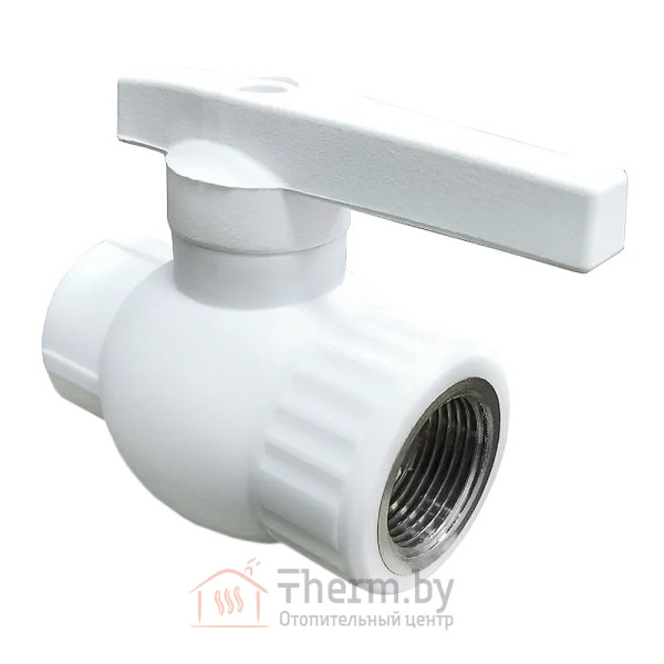 Детальное изображение Кран шаровой ПП (полипропиленовый) полнопроходной 20 мм х 1/2" ВР белый VALFEX в интернет-магазине THERM.BY