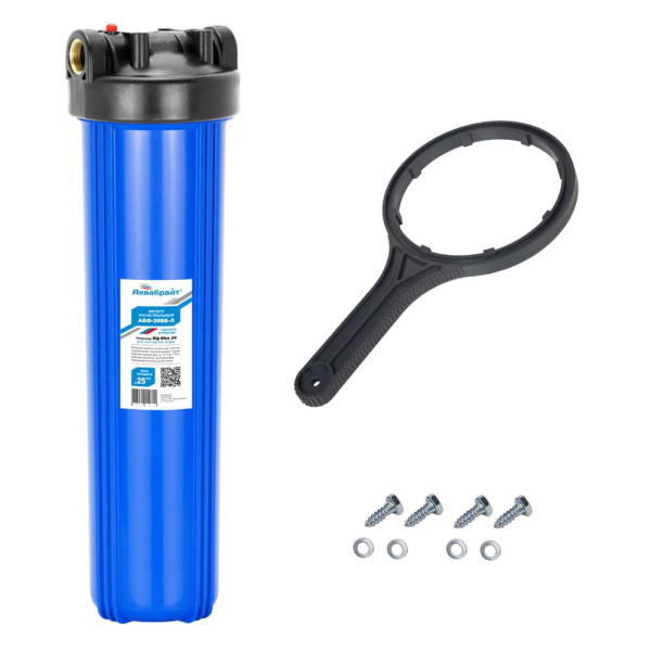Детальное изображение Магистральный фильтр Аквабрайт синий 20BB АБФ-20ББ-Л в интернет-магазине THERM.BY