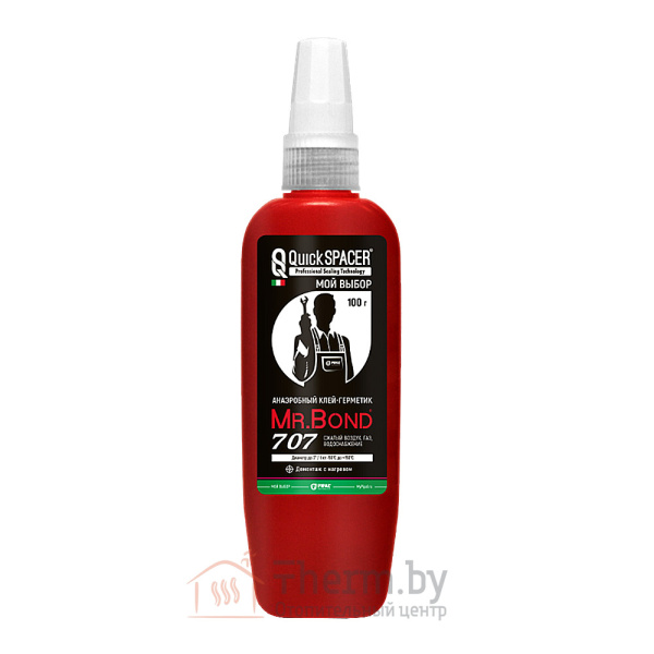 Детальное изображение Анаэробный клей герметик QuickSPACER® Mr.Bond 707 для резьбовых соединений 100 г красный в интернет-магазине THERM.BY