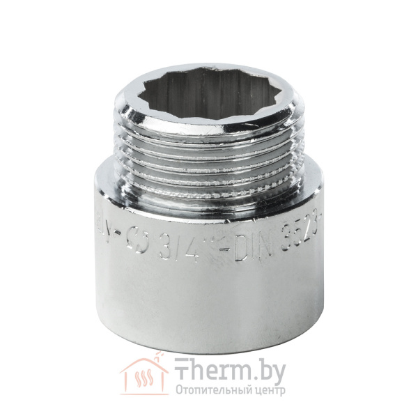 Детальное изображение Удлинитель латунный 3/4" 20 мм хромированный General Fittings арт. 2600D8B052000A в интернет-магазине THERM.BY