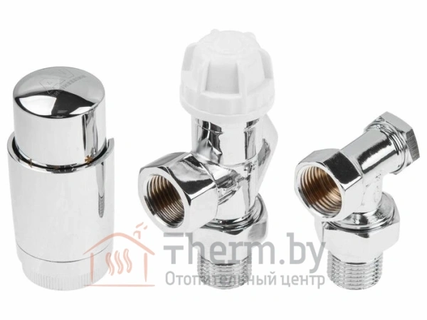 Детальное изображение Комплект кранов для радиаторов 1/2" осевой Хром AV Engineering (AVE32012C) в интернет-магазине THERM.BY