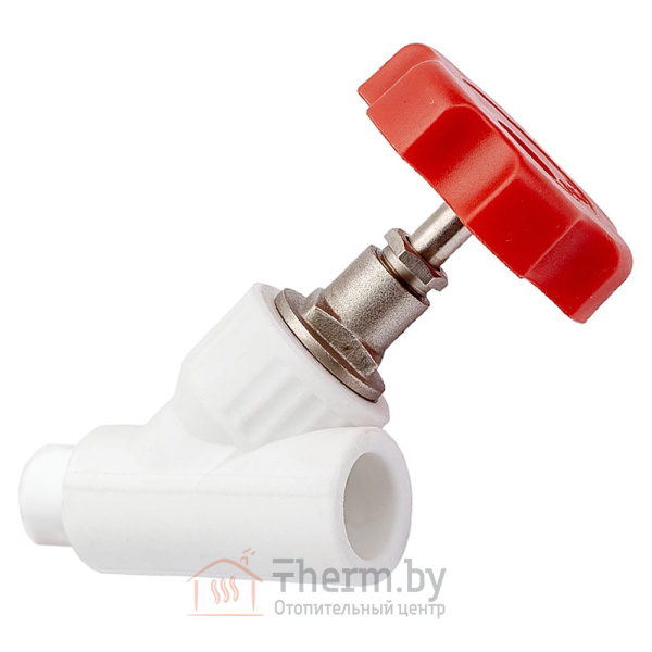 Детальное изображение Кран вентильный ПП (полипропиленовый) 45° х 25 мм Вн/Нр белый VALFEX в интернет-магазине THERM.BY
