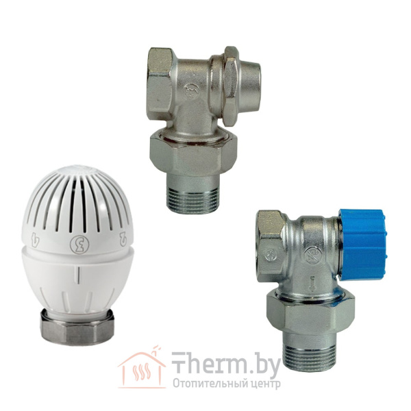 Детальное изображение Термостатический радиаторный комплект 3/4" угловой с увеличенным проходом Giacomini R470F-KV арт. R470FX054 в интернет-магазине THERM.BY
