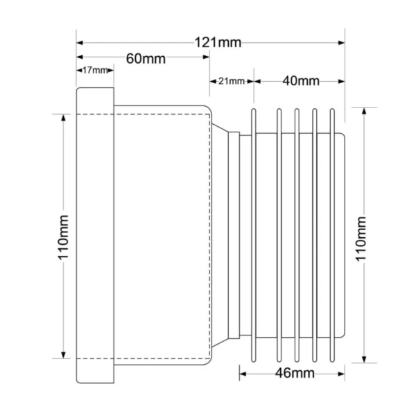 Детальное изображение Восстановитель раструба DN 110 мм McALPINE в интернет-магазине THERM.BY