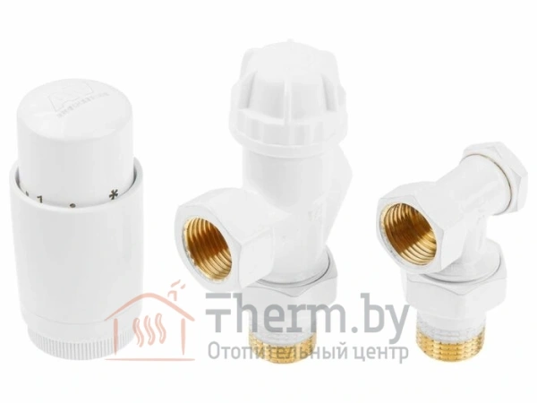Детальное изображение Комплект кранов для радиаторов 1/2" осевой Белый AV Engineering (AVE32012W) в интернет-магазине THERM.BY