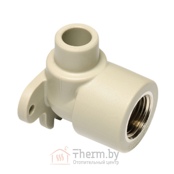 Детальное изображение Угол ПП ВН/НР с креплением 20 х 1/2"ВР Wavin Ekoplastik Чехия в интернет-магазине THERM.BY