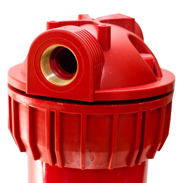 Детальное изображение Магистральный фильтр для горячей воды VIRMUT МФГ-34 10SL, 3/4" (красный) в интернет-магазине THERM.BY