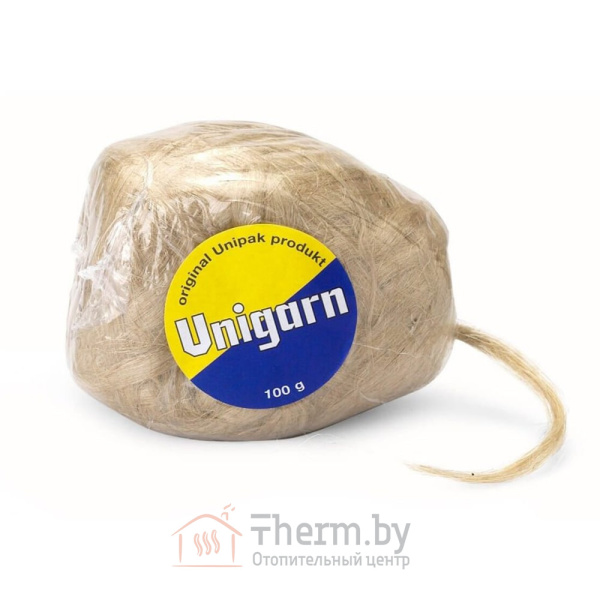 Детальное изображение Лен сантехнический уплотнительный 100 г (моток) Unipak в интернет-магазине THERM.BY