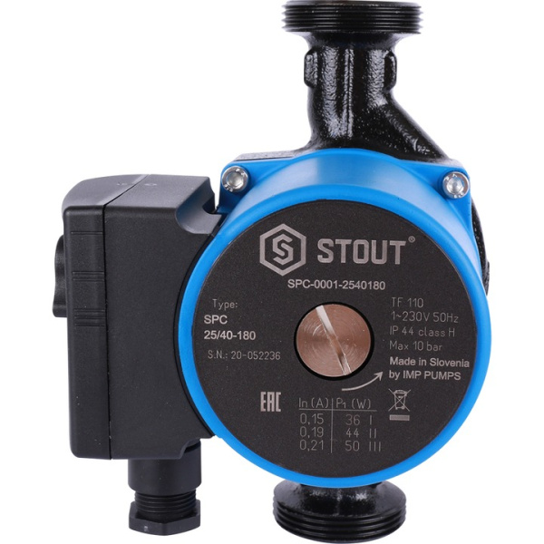 Детальное изображение Насос циркуляционный STOUT 25/40-180 (SPC-0010-2540180) в интернет-магазине THERM.BY