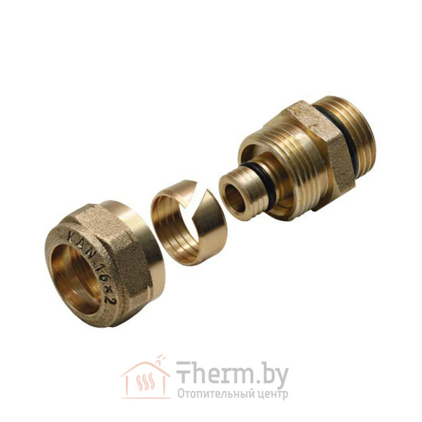 Детальное изображение Соединитель латунный 16 х 2.0 х 3/4" наружная резьба для многослойных труб KAN-therm арт. 1010045001 в интернет-магазине THERM.BY