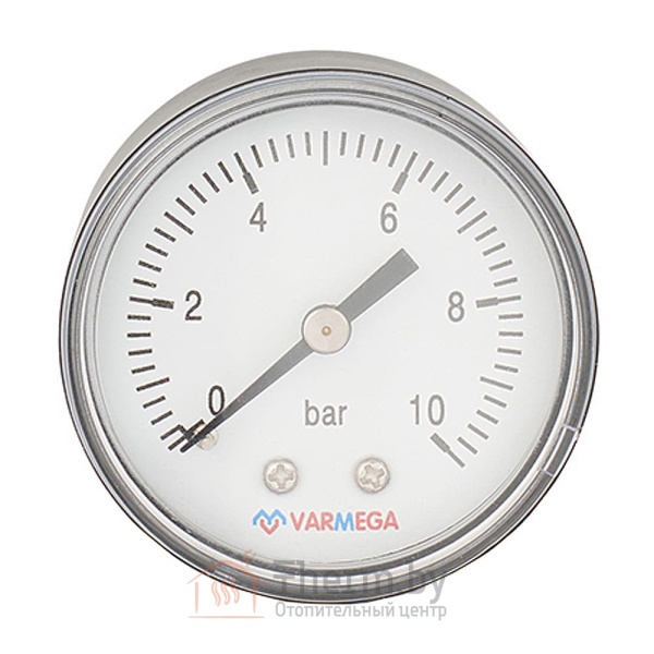 Детальное изображение Манометр аксиальный VARMEGA 10 bar 50 мм  (1/4") арт. VMMT08-501002 в интернет-магазине THERM.BY