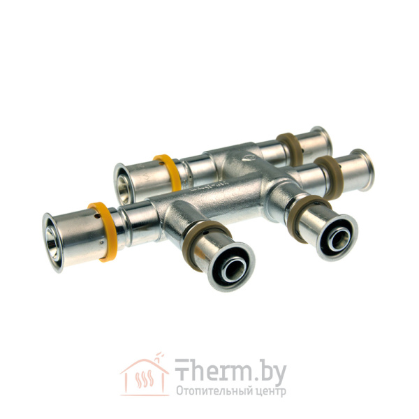 Детальное изображение Пресс тройник обводной латунный 20 х 2.0 х 16 х 2.0 х 16 х 2.0 KAN-Therm арт. 1009257045 в интернет-магазине THERM.BY