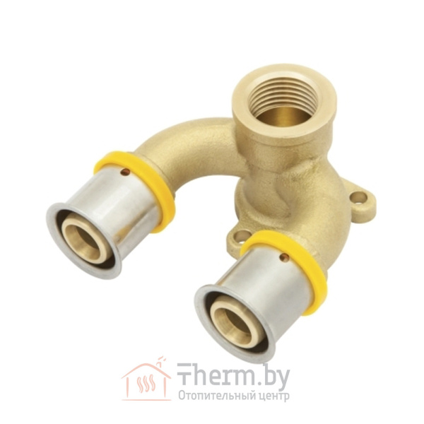 Детальное изображение Пресс тройник "U" фиксируемый латунный 20 х 2.0 х 1/2" внутренняя резьба KAN-Therm арт. 1009285102 в интернет-магазине THERM.BY