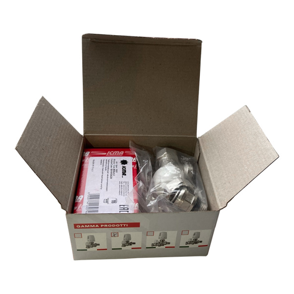 Детальное изображение Комплект термостатический 1/2" угловой, арт. 82KITPAD061101 ICMA в интернет-магазине THERM.BY