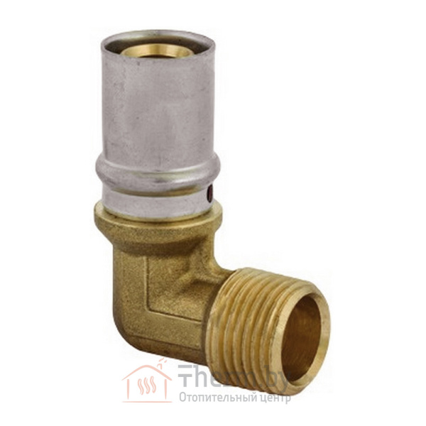 Детальное изображение Пресс уголок 90° латунный 20 х 2.0 х 1/2" наружная резьба APE в интернет-магазине THERM.BY